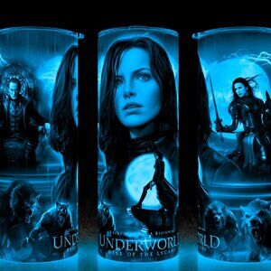 Glow in the Dark Underworld Rise of the Lycans Vampire Movie Cup Mug Tumbler